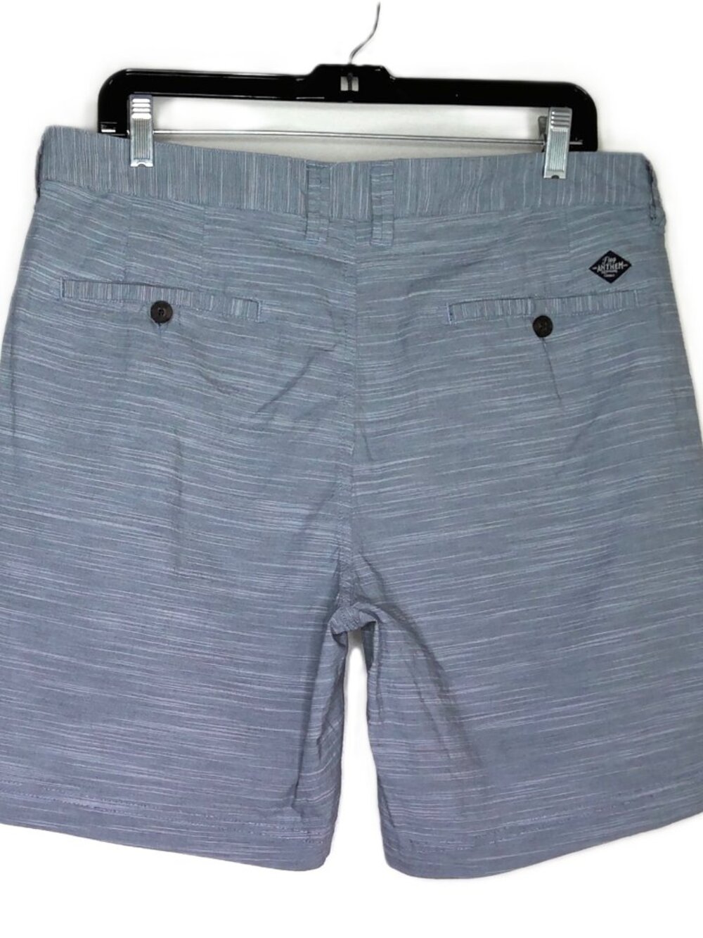 Flag & Anthem Dry Goods Supply Men's Shorts Gray Heathered Stripe Cotton Sz 33